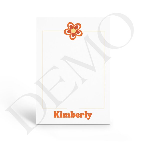 Boho Flower Thank You Note Cards with Your Name - Picture 2 of 5